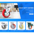 4 5 6 8 inch caster heavy duty 200/250/300/350kgs load capacity swivel polyurethane caster wheels